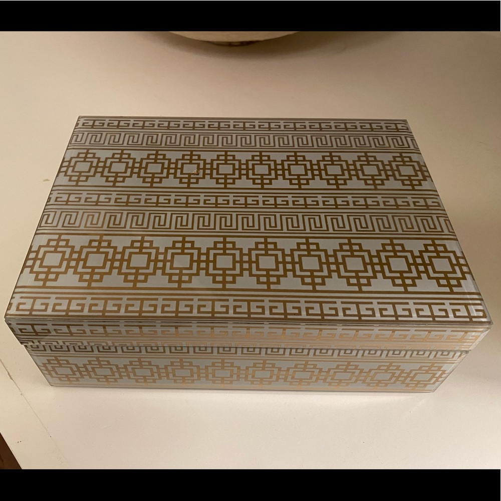 Gold Art Deco glass box